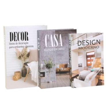 Imagem de Kit 3Un Caixa Porta Objeto Livro Fake Decorativo -Decor - Hauzee