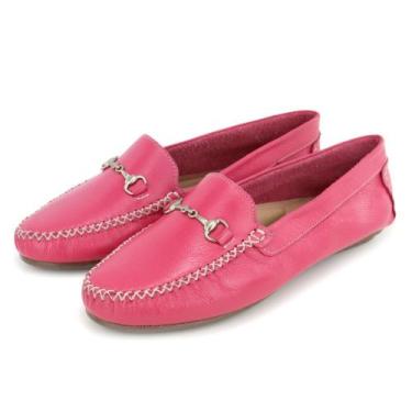 Imagem de Mocassim Feminino  De Couro - granado, Rosa, 37