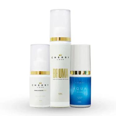 Imagem de Kit Retenção Cherry Lash Bruma Finalizador Aqua Primer Cílios