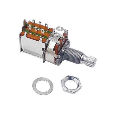 Imagem de Potenciômetro linear p/ guitarra b500k push-pull 18mm 646 - RONSANI