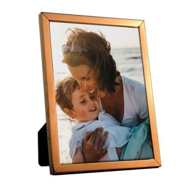 Imagem de Porta Retrato Foto 15x20 Rosé Gold Metal - Clássico - MultiArt