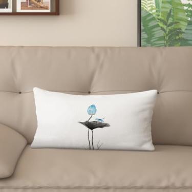 Imagem de Sladjana Capa de almofada de sofá requintada estilo chinês com estampa de lótus - eleve seu espaço de vida (50 x 71 cm, JYHH-K)
