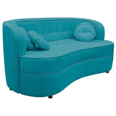 Imagem de Sofá Curvo 2 Lugares Orgânico Sala Recepção Escritório Decorativo Luxo