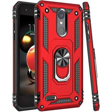 Imagem de Zoeirc Compatível com capa LG Tribute Empire, para LG Aristo 3/Aristo 2/Rebel 4 LTE/Aristo 2 Plus/Phoenix 4/Tribute Dynasty/Zone 4, capa de celular magnética para carro (vermelha)