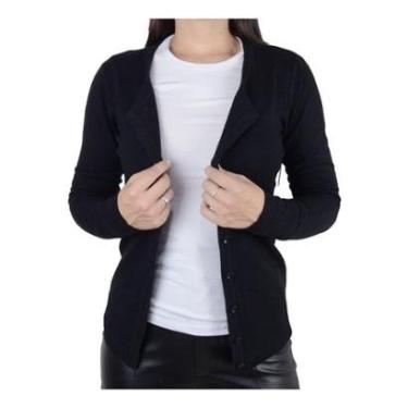 Imagem de Blusa Feminina Facinelli Cardigan Tricot Preta -  651179-Feminino