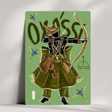 Imagem de Coleção 18 Quadros Decorativos Orixás Giz - Oxum, Oxóssi, Ogum, Iemanjá, Oxalá e Xangô... Umbanda - 20x14cm (Oxóssi)
