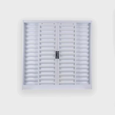 Imagem de Janela de Aço Veneziana de Correr 100x100cm 4 Folhas com Grade Minas Sul mgm