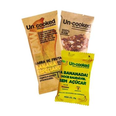 Imagem de Kit 3 Doces Banana Uncooked: Castanha, Especiarias, Bananada