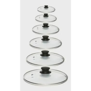 Imagem de Jogo De Tampa De Vidro Para Panelas Numero 16 18 20 22 24 26