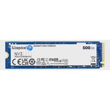 Imagem de Ssd 500GB Kingston NV3, M.2 2280, NVMe PCIe 4.0 x4, Leitura 5000MB/s, Gravação 3000MB/s - SNV3S/500G