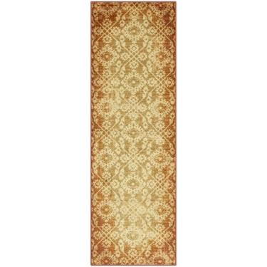Imagem de Maples Rugs Tapete Arden Vintage envelhecido – Feito nos EUA – Lavável, Tapete antiderrapante para corredor, cozinha e lavanderia, 6 x 1,8 m, ouro/terracota