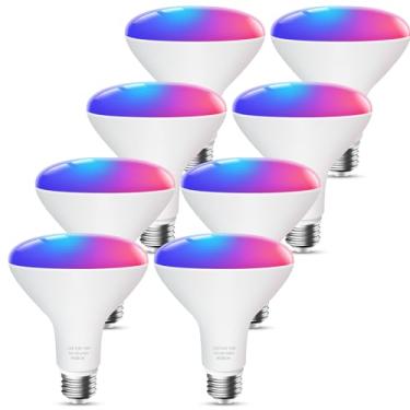 Imagem de OHLUX Lâmpada De Inundação Inteligente Br30, Lâmpada Inteligente Wi-Fi Equivalente A 85 W, Rgbcw, Sincronização De Música, Lâmpada Que Muda De Cor Compatível Com Alexa E Google Home, Pacote Com 8
