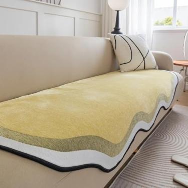 Imagem de Almofada de sofá de tecido para sala de estar, formato especial, capa antiderrapante para sofá em formato de L, capa protetora para assento de toalha, A3,70x70cm, 1 peça A