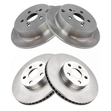 Imagem de TRQ Kit de rotor de freio a disco dianteiro e traseiro para Vibe tC Celica Corolla Matrix