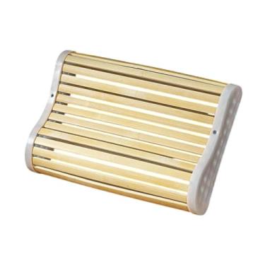 Imagem de IEUDNS Almofado de apoio da cabeça de sauna, suporte, acessórios artesanais, backrest respirável de sauna curva, descanso de pescoço para relaxar a academia, 27cmx40cm