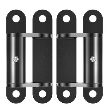 Imagem de NouraVita Dobradiças de portão para serviço pesado, parafuso ou solda de 17,78 cm, dobradiça de rolamento de rolamento, dobradiça para portões grandes e pesados, pretos (2 peças)