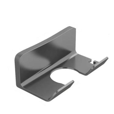 Imagem de Suporte de parede para secador de cabelo, prateleira de banheiro sem furos, suporte de plástico para secador de cabelo com caixa de armazenamento, suporte para soprador de vaso sanitário, cinza, 01