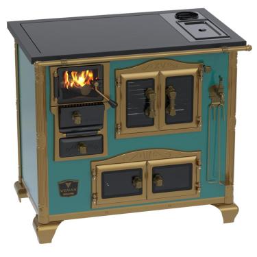 Imagem de Fogao a Lenha Venax n 2 Imperador Premium Caldeira Turquesa SD