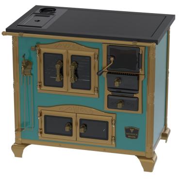 Imagem de Fogao a Lenha Venax n 2 Imperador Premium Caldeira Turquesa SE