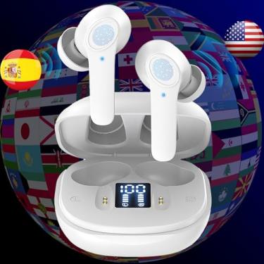 Imagem de HALCONTORNO Fones de ouvido para tradutor instantâneo B11 - Dispositivo de tradução de voz em 138 idiomas, bidirecional, traduzindo fones de ouvido em tempo real, Audífonos Traductor de Voz