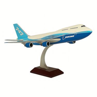 Imagem de Avião Miniatura Boeing 747 Colecionável de Resina Escala 1:200 Com Base Expositora
