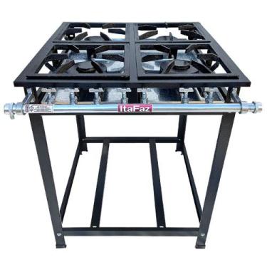 Imagem de Fogão Industrial de Piso 4 Bocas Baixa Pressão QSQD Itafaz - Itabrás