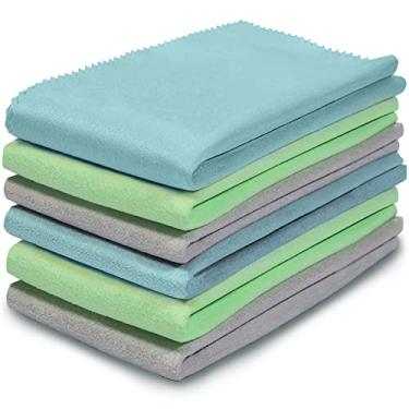 Imagem de Pacote com 6 panos de guitarra, pano de limpeza de flauta de microfibra de 30,5 cm x 30,5 cm para instrumentos musicais polimento e panos de limpeza para flauta de violão, violino, piano, clarinete, trompete saxofone