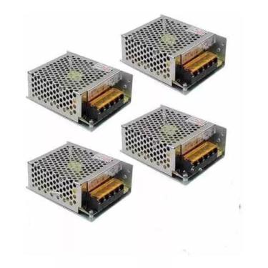 Imagem de Kit Com 10 Fontes Chaveada 12V 5A 60W Camera Fita Som Bivolt - Oy