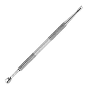 Imagem de Removedor de cutículas com ponta dupla, lixa de unha de aço inoxidável, palitos para pedicure e manicure, ferramenta para arte em unhas, prata, 02