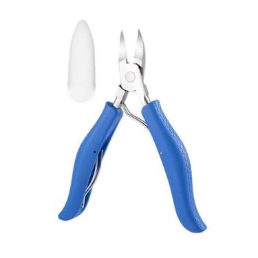 Imagem de Tesoura para cutícula de unhas, cortador de unhas das mãos e dos pés, alicate para remoção de unhas dos pés, ferramenta para manicure e pedicure, aparar e cuidar, azul