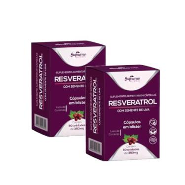 Imagem de Resveratrol com Semente de Uva 350 mg 60 Capsulas - 2 Unidades