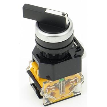 Imagem de PBC - SS22PMA-2L 22 mm SSW-22-2 PRINCIPAIS 2 POSIÇÕES MANTIDAS SELETOR INTERRUPTOR INTERRUPTOR INCLUÍDO BLOCO DE CONTATO 1NA/1NC PBC-COBY1NO1NC, 2NC PBC-COBY2NC, 2NO PBC-COBY2NO BLOQUEIO DE CONTATO )