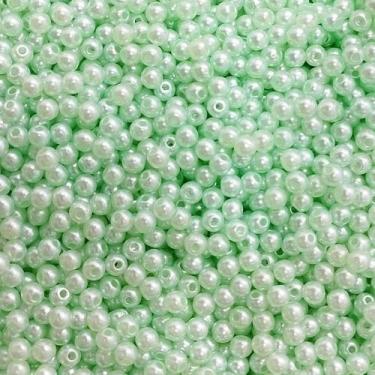 Imagem de PÉROLA DE ABS LISA Nº 04 20G PEROLA 4MM - IMPORTAÇÃO, Verde bebê