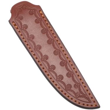 Imagem de GORGECRAFT Bainha de couro bovino lâmina fixa de couro reto bolsa espada suporte de punhais suporte de cinto mão direita retrô medieval bainha horizontal para cinto Halloween Natal cosplay