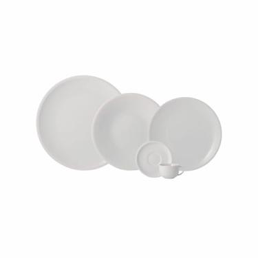 Imagem de Serviço de Jantar e Café 30 Peças em Porcelana, Modelo Oca, Redondo, Porcelana Schmidt