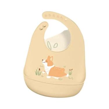 Imagem de Babador de Bebê de Silicone à Prova d'Água - Ajustável com Design de D