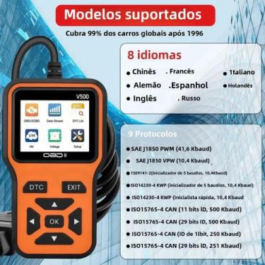 Imagem de Ferramenta De Diagnóstico OBD2 Para Carro, Leitor De Código, Scanner D