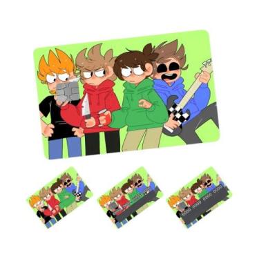 Imagem de Eddsworld Retro Anime Adesivos 4pcs PVC Cartão De Crédito Pele Removív