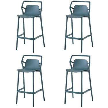 Imagem de Kit 4 Banquetas Altas Empilhável Enjoy Rivatti 105 cm (Altura) em PP C