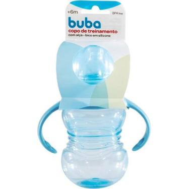 Imagem de Copo Buba Rosa Azul com Alça e Bico Silicone Infantil