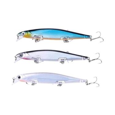 Imagem de Isca Artificial Laser Hard Minnow 13g 11cm Com Olhos 3D, Ação Lenta E 