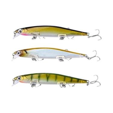 Imagem de Isca Artificial Laser Hard Minnow 13g 11cm Com Olhos 3D, Ação Lenta E 