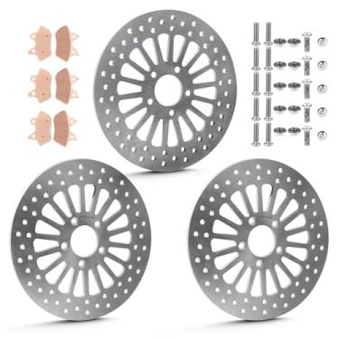 Imagem de Pastilhas de rotor de freio dianteiras traseiras de 29 cm adequadas para Harley Road King/Electra Glide/Street Glide/Road Glide/Super Glide/Low Rider/Fat Boy/Sportster 2000 2001 2002 2003 2004 2005