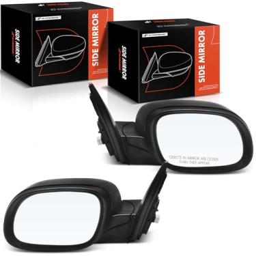 Imagem de A-Premium Par (2) espelhos retrovisores elétricos do lado do motorista e do passageiro - Compatível com Kia Soul 2014-2019 - Espelho retrovisor externo preto dobrável manual não aquecido -