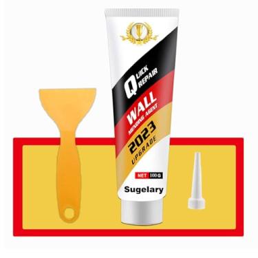 Imagem de Kit de reparo de remendos Drywall com raspador, pasta de creme de reparo de parede, agente de remendação de parede, solução rápida e fácil para preencher os orifícios para parede de casa, reparo de amassados de gesso e reparo de arranhões de madeira (1 pacote)