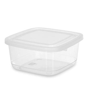 Imagem de Conjunto Pote Quadrado Mini Com 5 Peças 270 ml - Ercaplast, Transparen