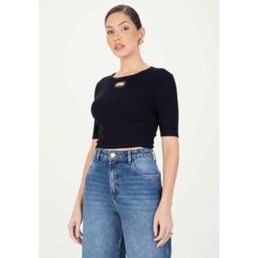 Imagem de Blusa Canelada Manga Curta Lança Perfume-Feminino