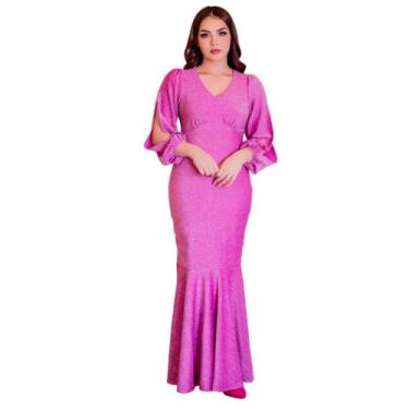 Imagem de Vestido De Festa Longo Com Brilho Tubinho Pra Você Brilhar - ZAMPA, Ro