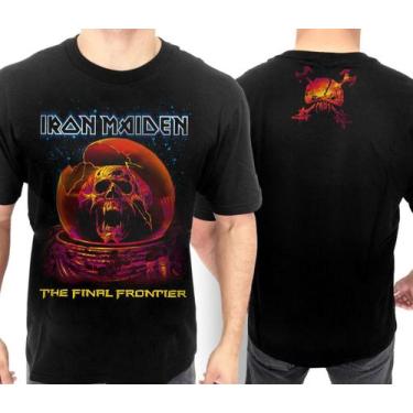 Imagem de Of0027 camiseta iron maiden consulado do rock oficial, G, Preto
