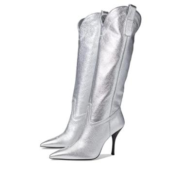 Imagem de Stuart Weitzman Bota Outwest 100, Prata, 11